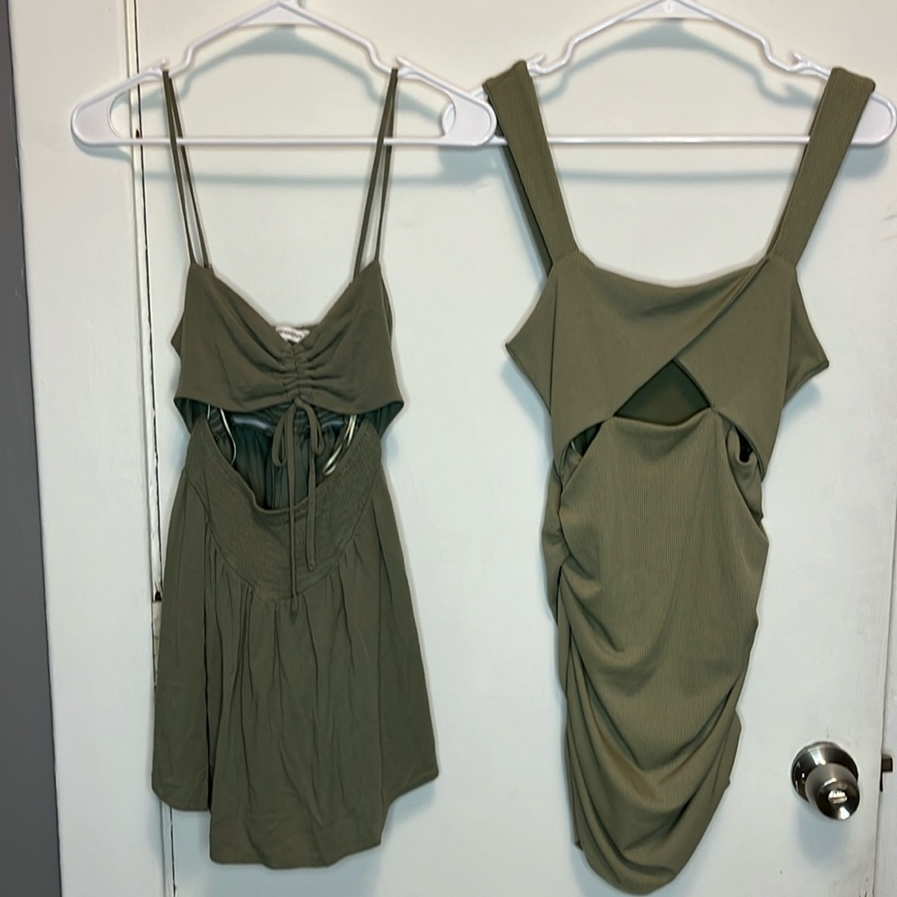 Rose & Remington two green mini dresses
